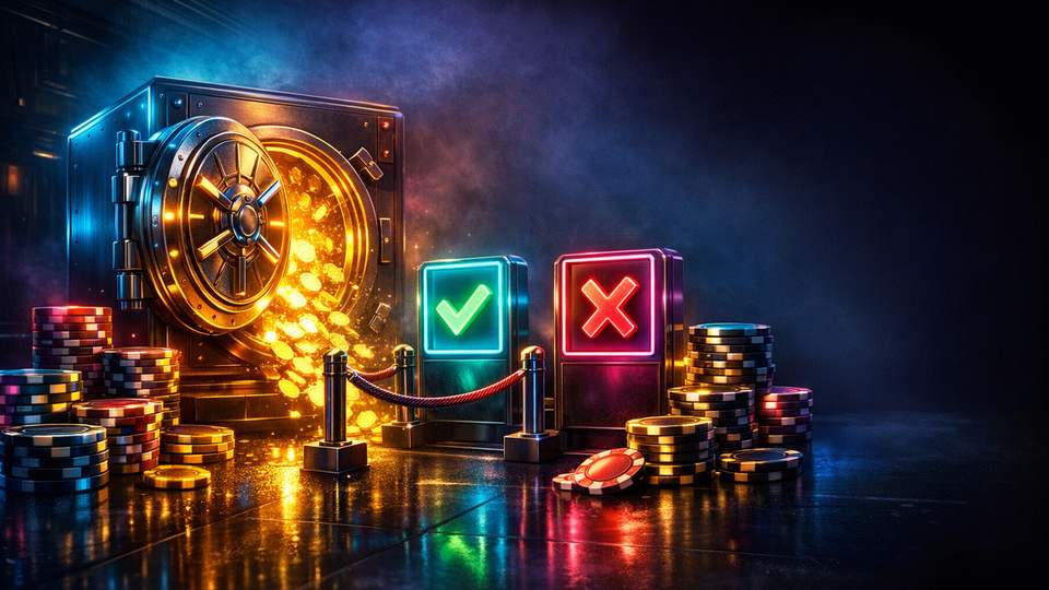 Helendav boonuslaegas, kinnitusribad ja žetoonid moodustavad kontrollitud sissemakse-eelse kontrollpunkti.