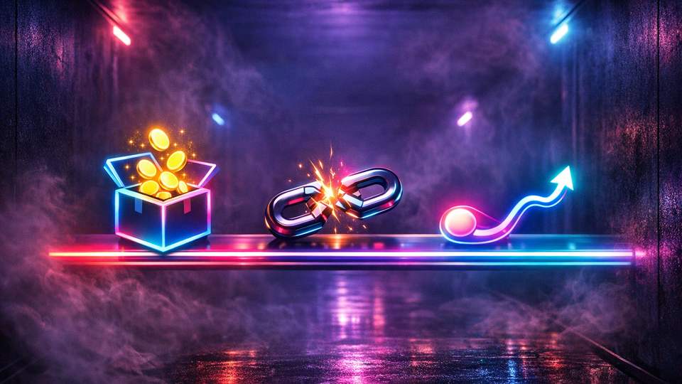 Helendav avatud boonuskuubik ja katkematu valgusrada viitavad vabamale kasutusloogikale.