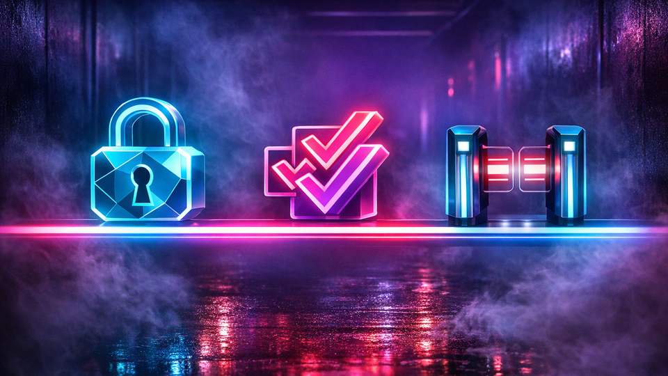 Neoonsed reeglipaneelid, boonuslaegas ja hõõguvad žetoonid loovad Shotzi reeglite kontrollimise meeleolu.