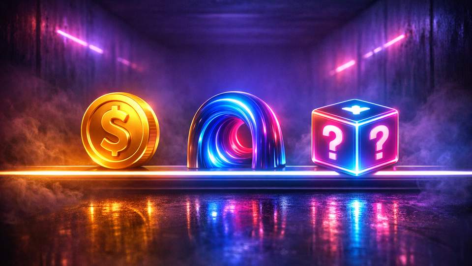 Helendavad maksevood, boonusmärgid ja metallilised žetoonid viitavad maksete ja kampaania koosmõjule.