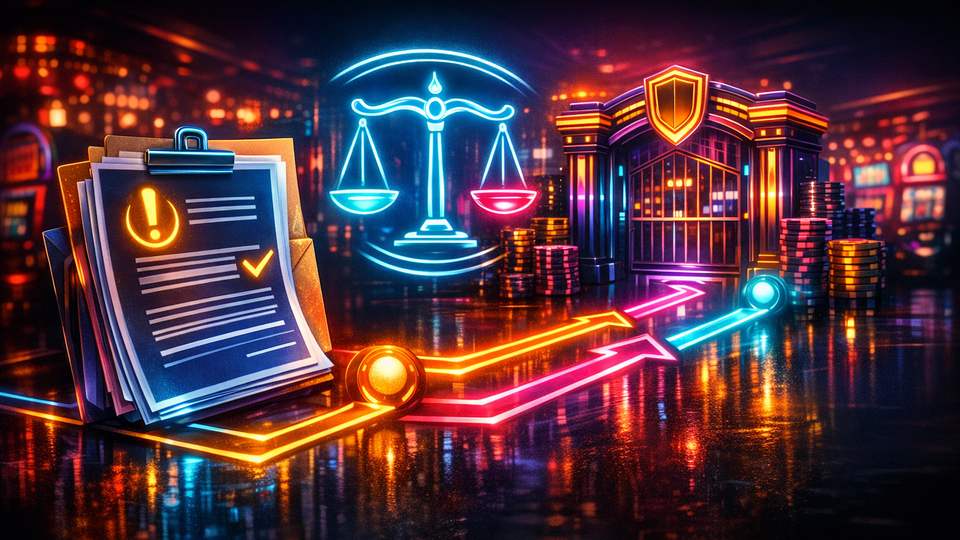 Kaebuse toimik, õigluse kaalud ja ametlik läbivaatuse värav tarbijavaidluse sümbolina.