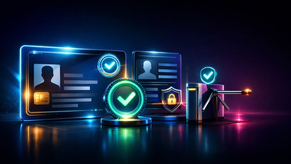 Digitaalne tegevusloa kaart, kontrolltempel ja valgusvihuga esile tõstetud operaatori nimi.