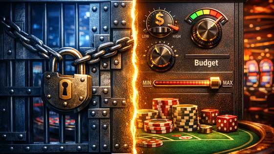 Vasakul lukustatud tõke ja paremal liugur ning taimer, mis võrdlevad mängukeeldu ja paindlikke piiranguid.