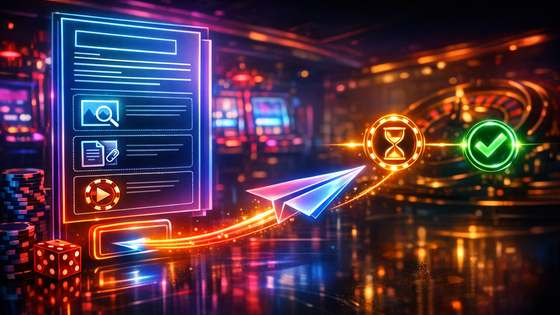 Kaebuse mustand, lisatud tõendid ja saatmise teekond kasiino kaebuse vormi kõrval.